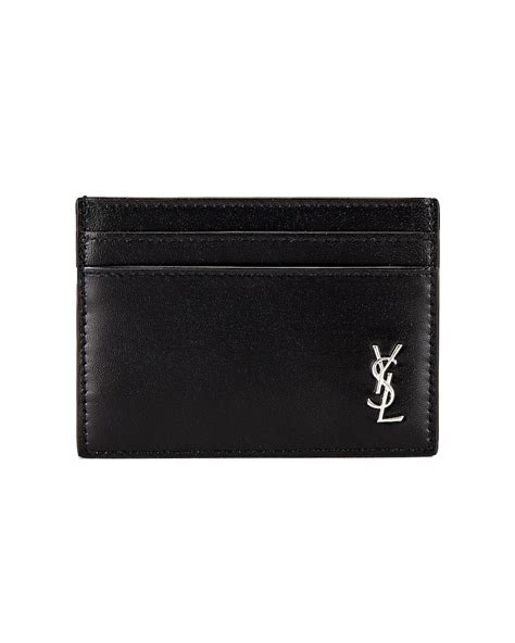 ysl card holder all black|saint laurent black card holder.